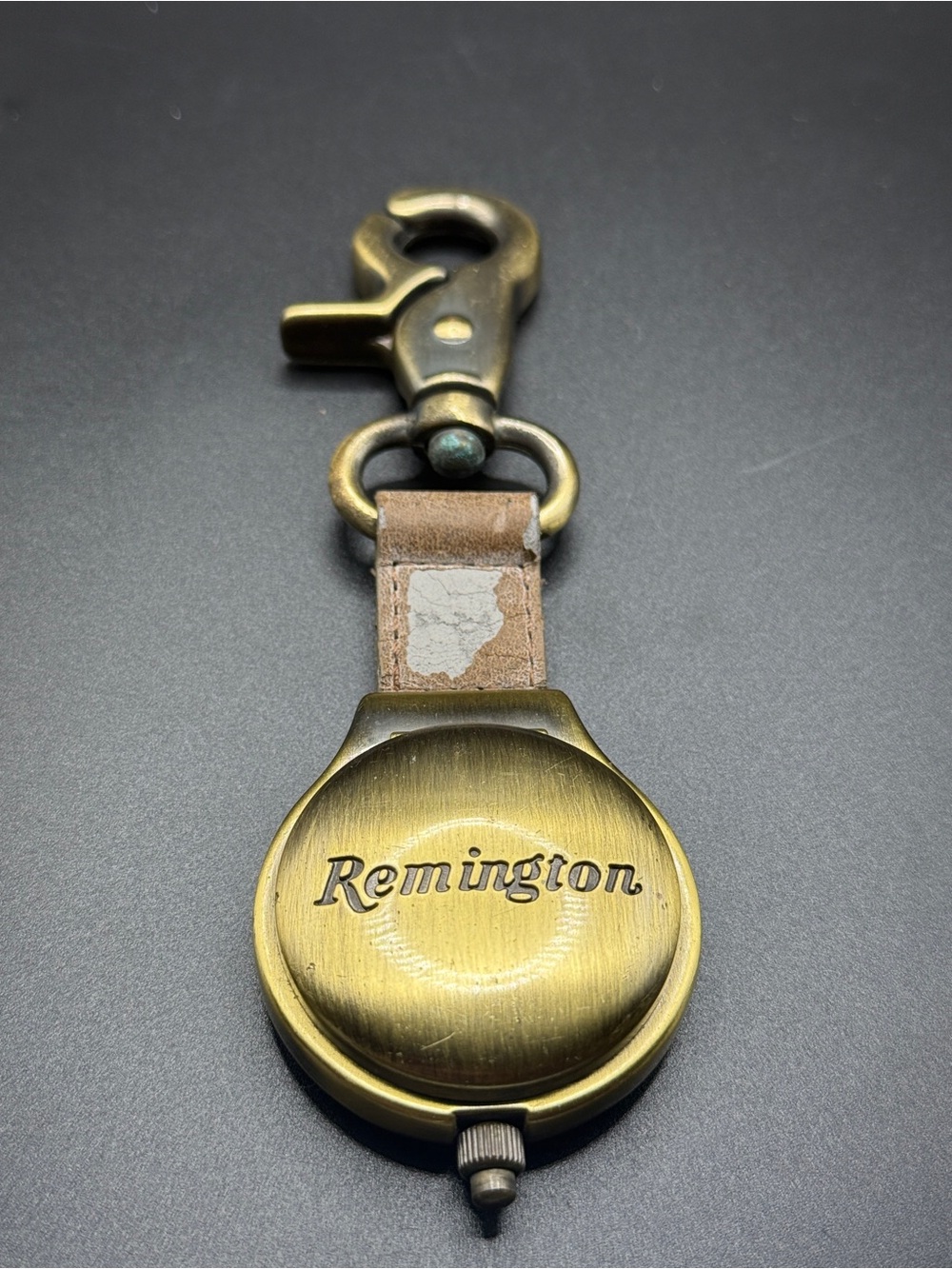 Remington Clip Watch Antique Brass Hunting Belt Fob Pocket Watch Japan Mov38-172